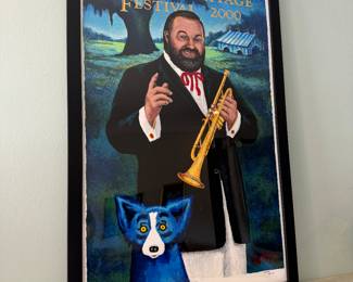 2000 Jazz Festival Al Hirst and Blue Dog by Rodrigue