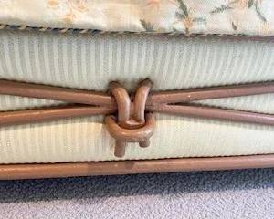 Footboard detail of king bed