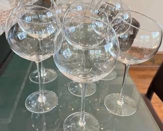 Angled rim wine glass set, 8/ea. 