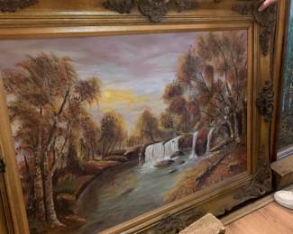 painting waterfall