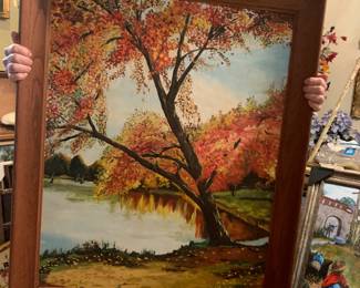 painting fall tree