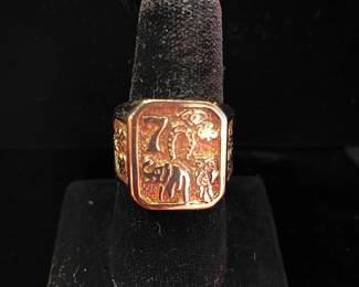 Sterling silver with gold plating Luck ring $495.