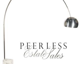 Italian MCM Floor Lamp w/marble base - Bid 38 $425