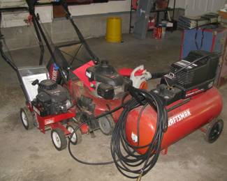 Edger, mower, compresser