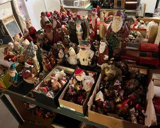 Wood Santas and Non Wood Santas