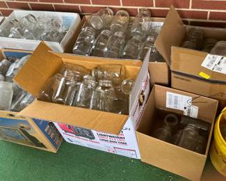 Loads of canning jars