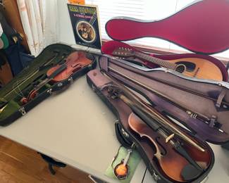 Violins, mandolin