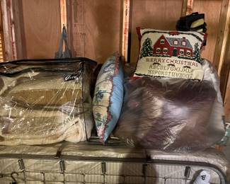 Pillows, folding mattresses
