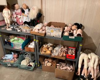 Doll parts - some of these are hand carved