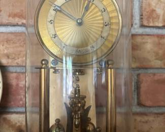 Glass Dome Brass Mantle Clock