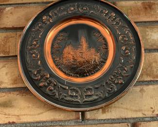 Domkirken Trondheim Norway Hammered Copper Tray