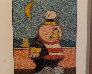 Embroidery Artwork of Sailor in the Moonlight