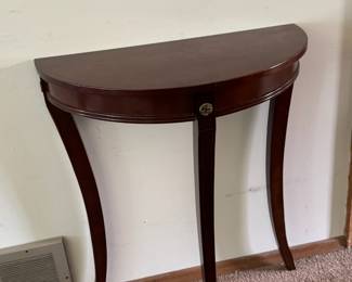 Cherry Wood Half Round Console Table