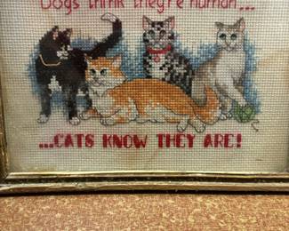 Completed Dimensions Counted "Cat Quote" Cross Stitch Kit