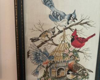 Assortment of Framed Cross Stitch