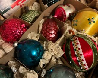 Assortment of Vintage Christmas Ornaments
