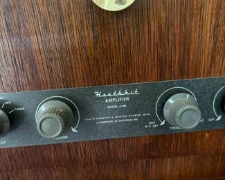 Music Console with Heathkit Amplifier Model A-9B