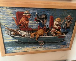 Assortment of Framed Cross Stitch