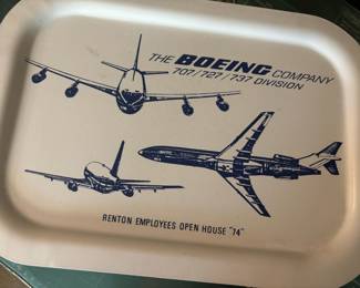 1974 Boeing Renton Employees Open House Metal Tray