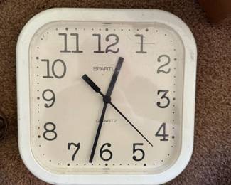 1970's White Spartus Wall Clock