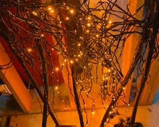 SMALL HALLOWEEN LIGHT UP TREES