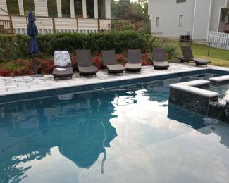Set of 6 Poolside Lounge chairs, asking $40. each, take the dive, I mean a drive,...
