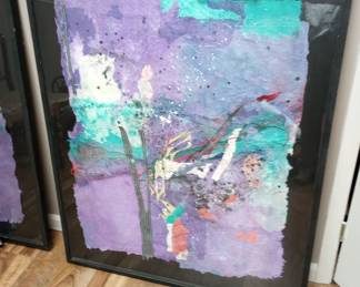 Original American art, by NYC artist Marilyn Weiss, about 3 feet x 3 feet,
