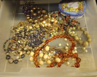 Oh so many necklaces and bracelets,