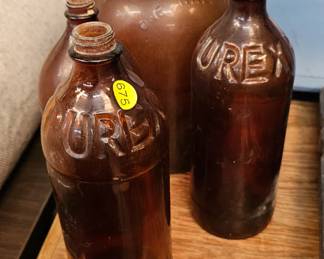 VINTAGE BROWN GLASS BOTTLES