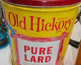 VINTAGE OLD HICKORY PURE LARD TIN