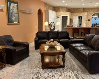 Black Leather, 3-Piece Set, $985. -SOLD Haverty’s Signature “Grand Cayman” 4-Piece Set, $785