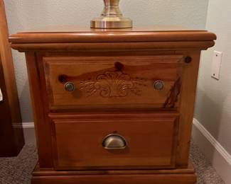 Night Stand, 24" w x 15" d x 23.5" h, $60.  Guest Bedroom 5-Piece Suite, $750