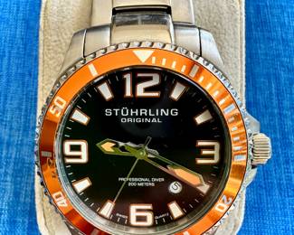 Stuhrling Original Professional Diver 200 Meters 395.331117 Watch - Works