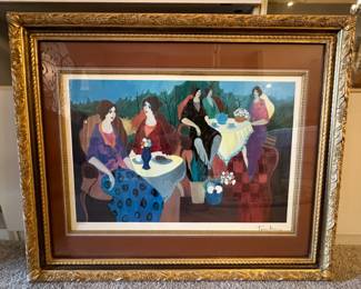 Itzchak Tarkay "Morning Social" Framed Serigraph 340/500, 35" w x 29" h, $225