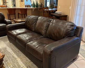 Leather Sofa, 81" w x 39" d x 36" h , $450.  Complete 3-Piece Set, $985
