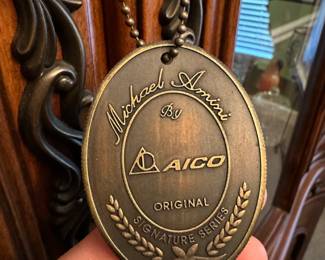 AICO Michael Amini Tresor Signature Series Dining Set, $2,795
Dining Table & 6 Chairs, 102" w x 46" d x 30.5"h (includes two leaves)
China Cabinet, 72"w x 17" d x 91" h
Sideboard, 66" w x 19" d x 41.5" h