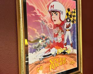 Autographed Speed Racer Framed Poster