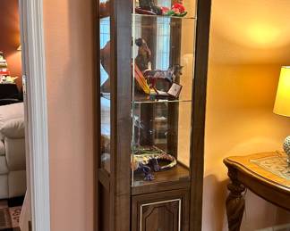 Curio Cabinet, 17" w x 13" d x 72.5" h