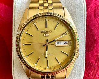 Seiko 5 Automatic Water Resistant Clearback 7S26B Watch - Works