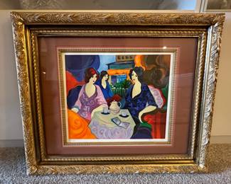 Itzchak Tarkay "Storefront Patio" 413/450, 25" w x 21" h, $145