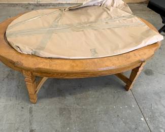 Oval Coffee Table with glass insert