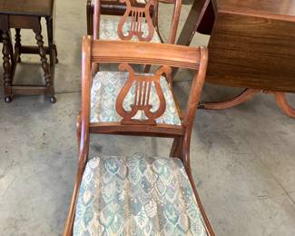 Antique Harp backed chairs (4)
