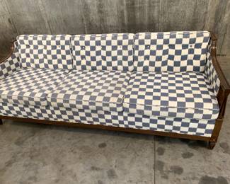 Custom upholstered mid mod couch!