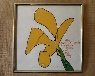 “The Ground Work Doesn’t Show” by Sister Mary Corita Kent - Bid 12.  