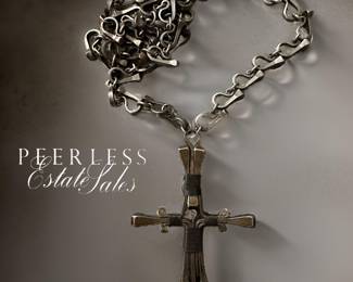 Modernist Design- Danish Horseshoe Nail Necklace 1970’s - chain 26” -$100