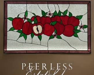 Apples Stained Glass - Bid 25. $150