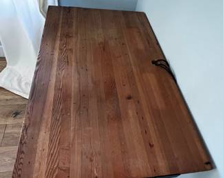 $510 USD     Ames Exus Wood Top Metal Legs Desk JB240-13    Crafted from premium materials, this luxurious desk combines sleek metal legs with a sophisticated wood top. Elevate your workspace with style and functionality.
Dimensions: 48 x 30 x 30"H 
Condition: Used in very good condition commensurate with age and use. 
Local pick up Lake Oswego, OR 97035.  Shipping suggestions available upon request.      https://goodbyhello.com/products/large-marble-coffee-table-240-12-copy?_pos=14&_sid=9845e4c55&_ss=r