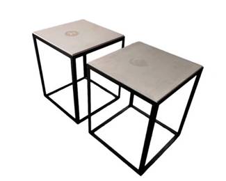 $340 USD       PRICE DROP - Set of 2 Room & Board TYNE Quartz Top Side Tables JB240-9     The strength of hand-welded steel combined with clean, fine lines gives the Tyne end table a delicate profile, despite its solid construction. Choose from a range of top options to personalize this modern end table.
Dimensions: 20 x 20 x 24H in
Condition: Used. There are 2 stains where lamps were fortified with Museum Putty.  May come out with the appropriate solution. 
Location: Local pick up Lake Oswego, OR 97035.  Shipping suggestions available upon       https://goodbyhello.com/products/glass-table-lamp-240-08-copy?_pos=24&_sid=9845e4c55&_ss=r
