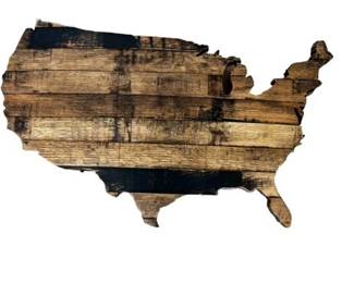 $85 USD     Pappy Van Winkle USA Map Bourbon Barrell Art JB240-37     Perfect for a wine/bourbon cellar! Crafted using authentic bourbon barrels, this unique piece features a outline map of the United States, evoking a sense of adventure and sophistication. Elevate your home decor with this exclusive and tasteful piece.
Dimensions: 27 x 15H in
Condition: Used in very good condition.
Local pick up Lake Oswego, OR 97035.  Shipping suggestions available upon request.      https://goodbyhello.com/products/toy-truck-shadow-box-art-jb240-36-copy?_pos=23&_sid=ab4055253&_ss=r