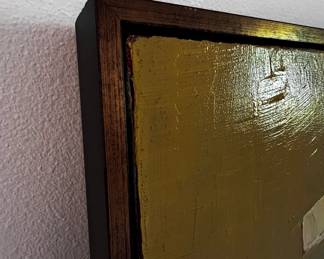 $85 USD     Abstract Art w/Tones of yellows and Dark Burgundy JB240-32     Discover the bold and sophisticated world of abstract art with this stunning piece in tones of yellows and dark burgundy. Embrace and elevate your space with its artistic energy. 
Dimensions: 21 x 27H in
Condition: Used in very good condition commensurate with age and use. 
Local pick up Lake Oswego, OR 97035.  Shipping suggestions available upon request.      https://goodbyhello.com/products/hallway-art-jb240-32?_pos=24&_sid=ab4055253&_ss=r